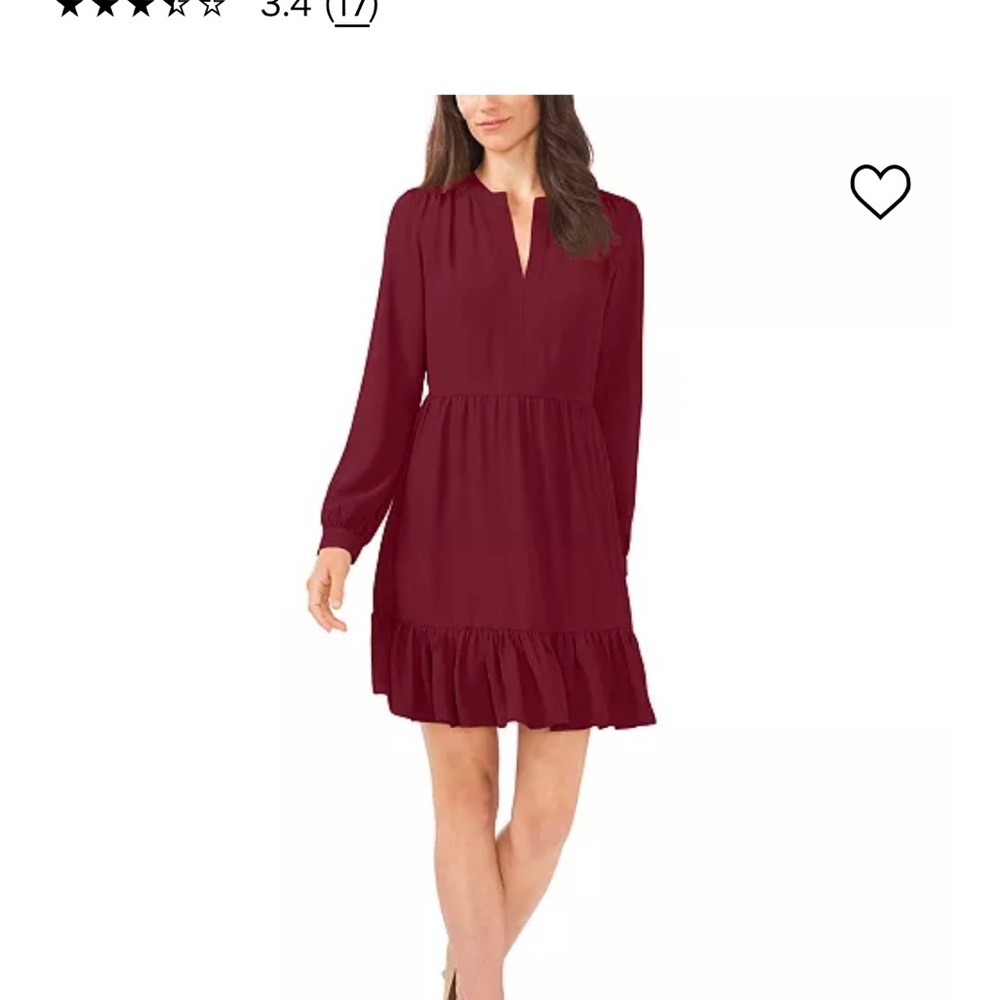 VINCE CAMUTO
Women's Ruched Flounce Dress